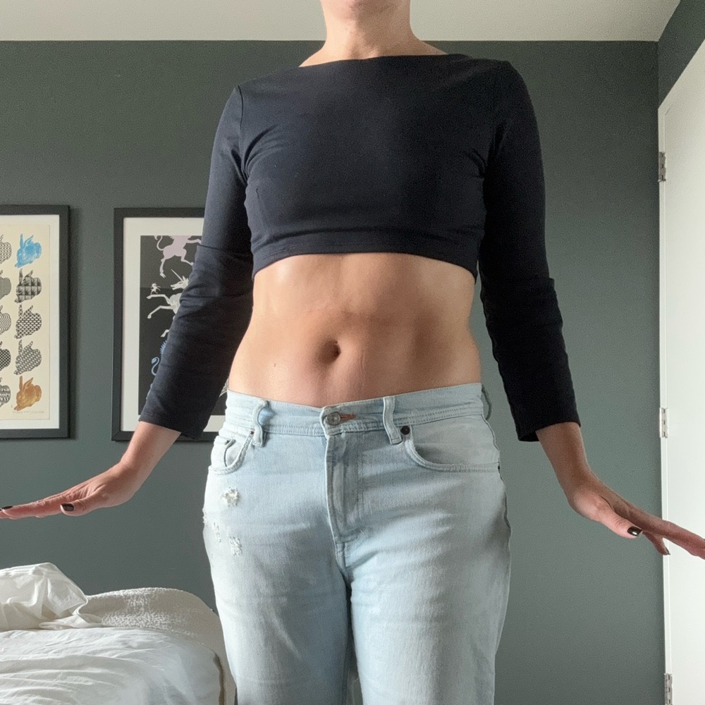 David Lerner midsleeve crop top